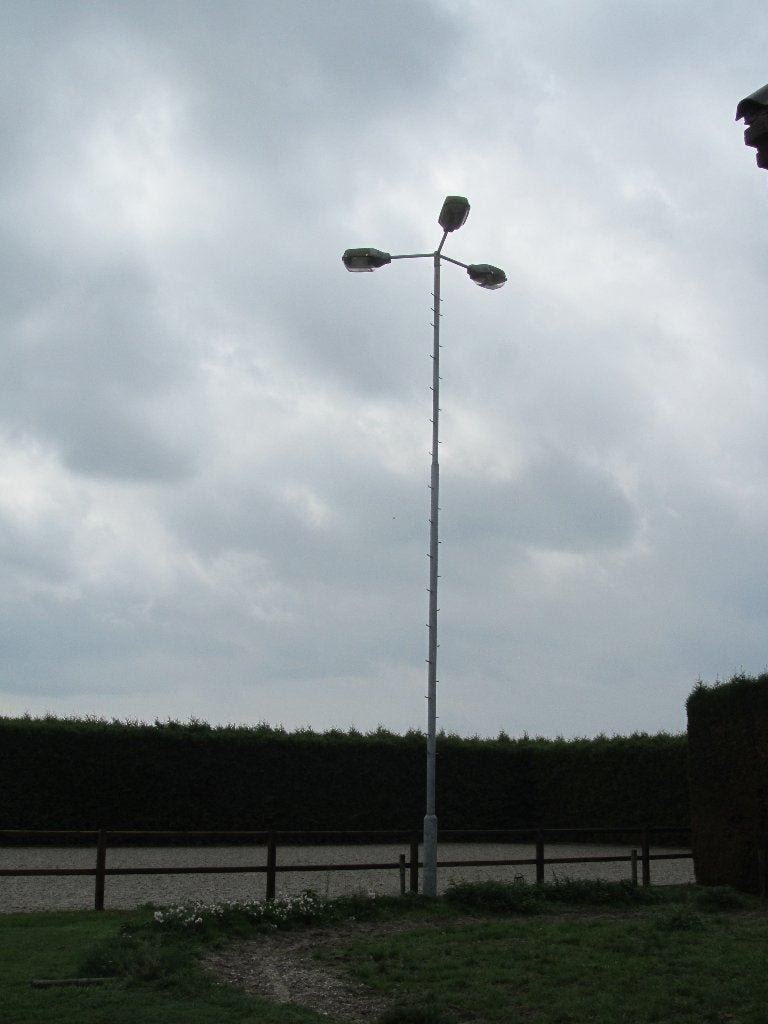 Lichtmast compleet met 3 lampen, Ophalen, Gebruikt, Staal, Overige typen