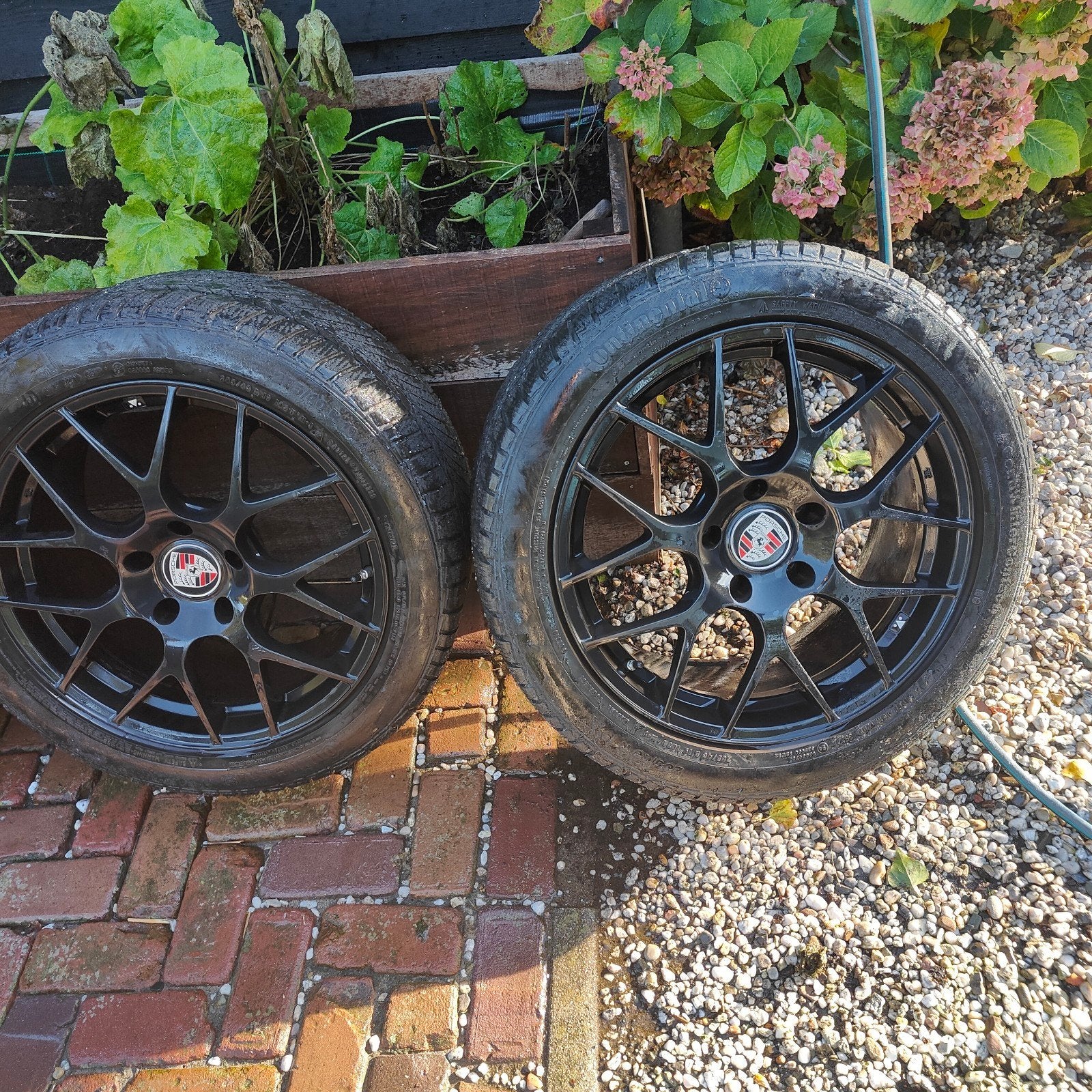Porsche panamera velgen met winterbanden, Auto-onderdelen, Gebruikt, 285 mm, Banden en Velgen, Winterbanden
