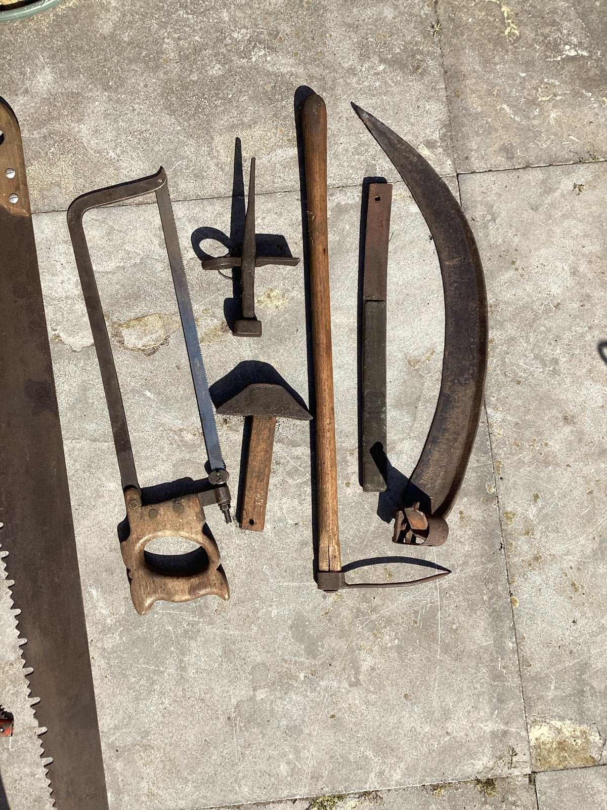 Antiek gereedschap: zagen, zeis en meer, Antiek en Kunst, Antiek | Gereedschap en Instrumenten, Ophalen