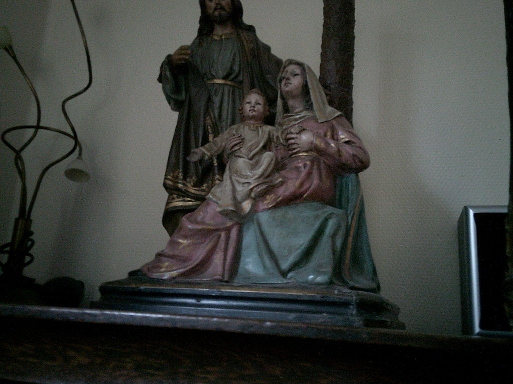 Antieke Heilige Familie Glazen oogjes, Ophalen of Verzenden