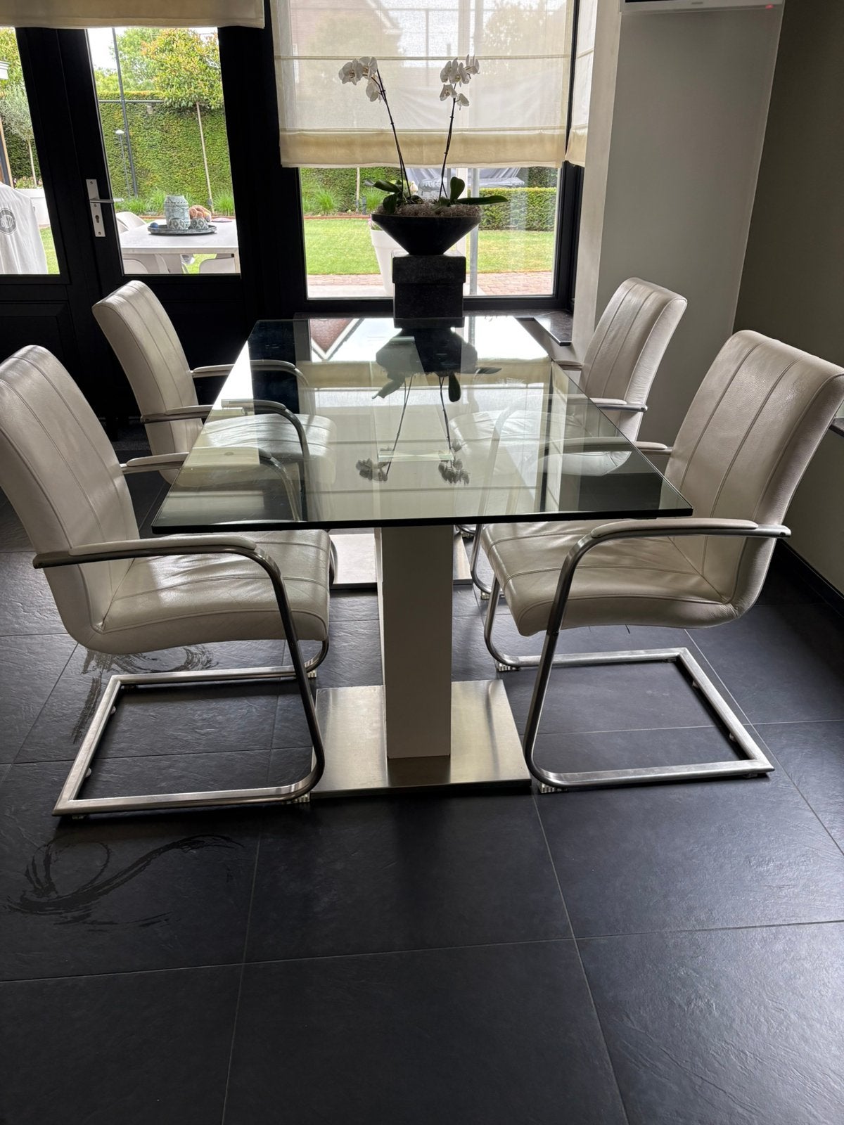 Eetkamertafel met 4 stoelen, Huis en Inrichting, Complete eetkamers, Ophalen, Gebruikt, 4 tot 6 stoelen