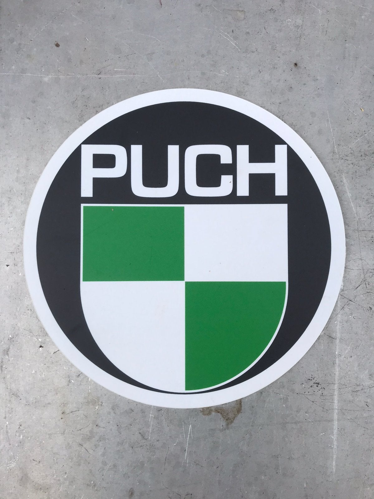 PUCH reclamebord plastic, Ophalen of Verzenden, Reclamebord