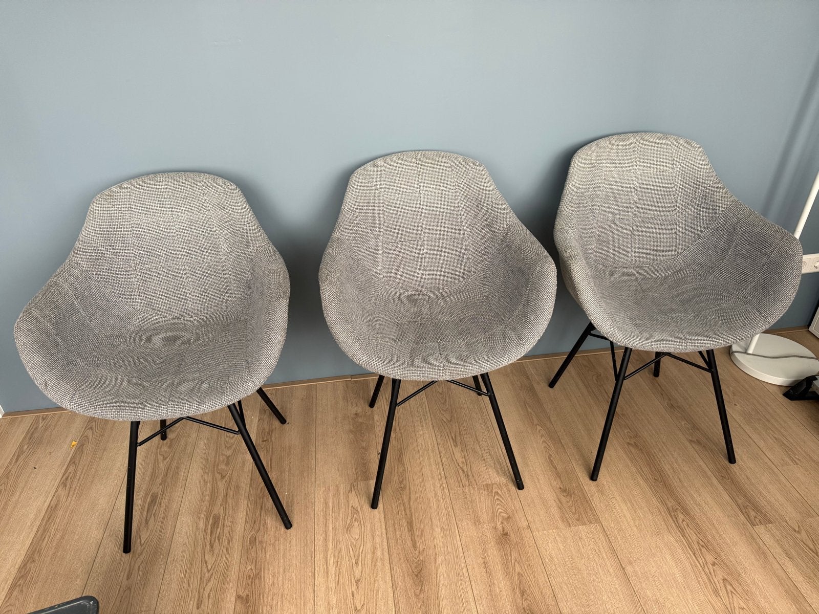 Set van 3 Dykk eetkamerstoelen, Ophalen, Gebruikt, Drie, Stof