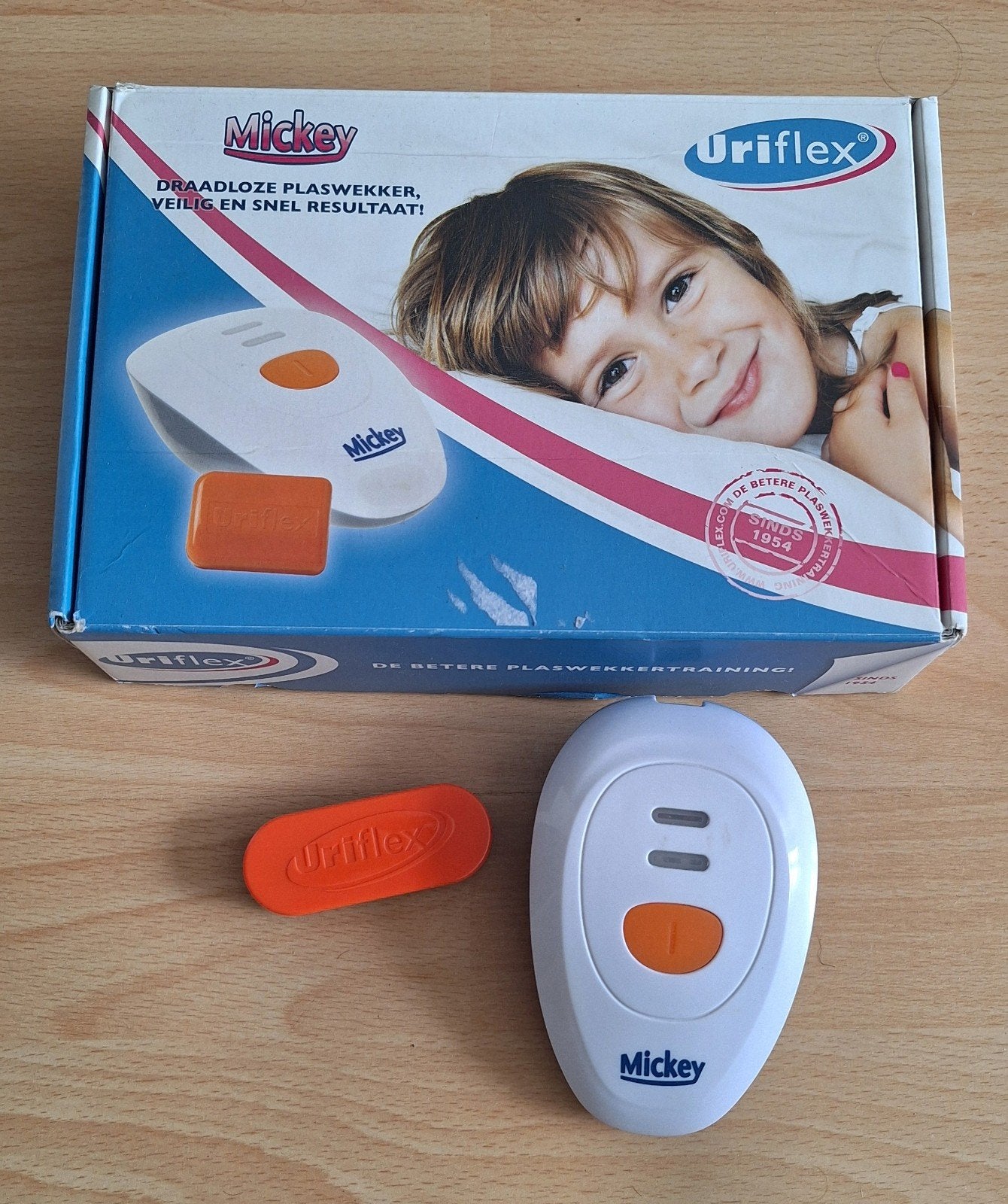 Uriflex Mickey plaswekker met ondergoed - compleet pakket, Ophalen of Verzenden, Gebruikt, Mickey / Uriflex, Meisje