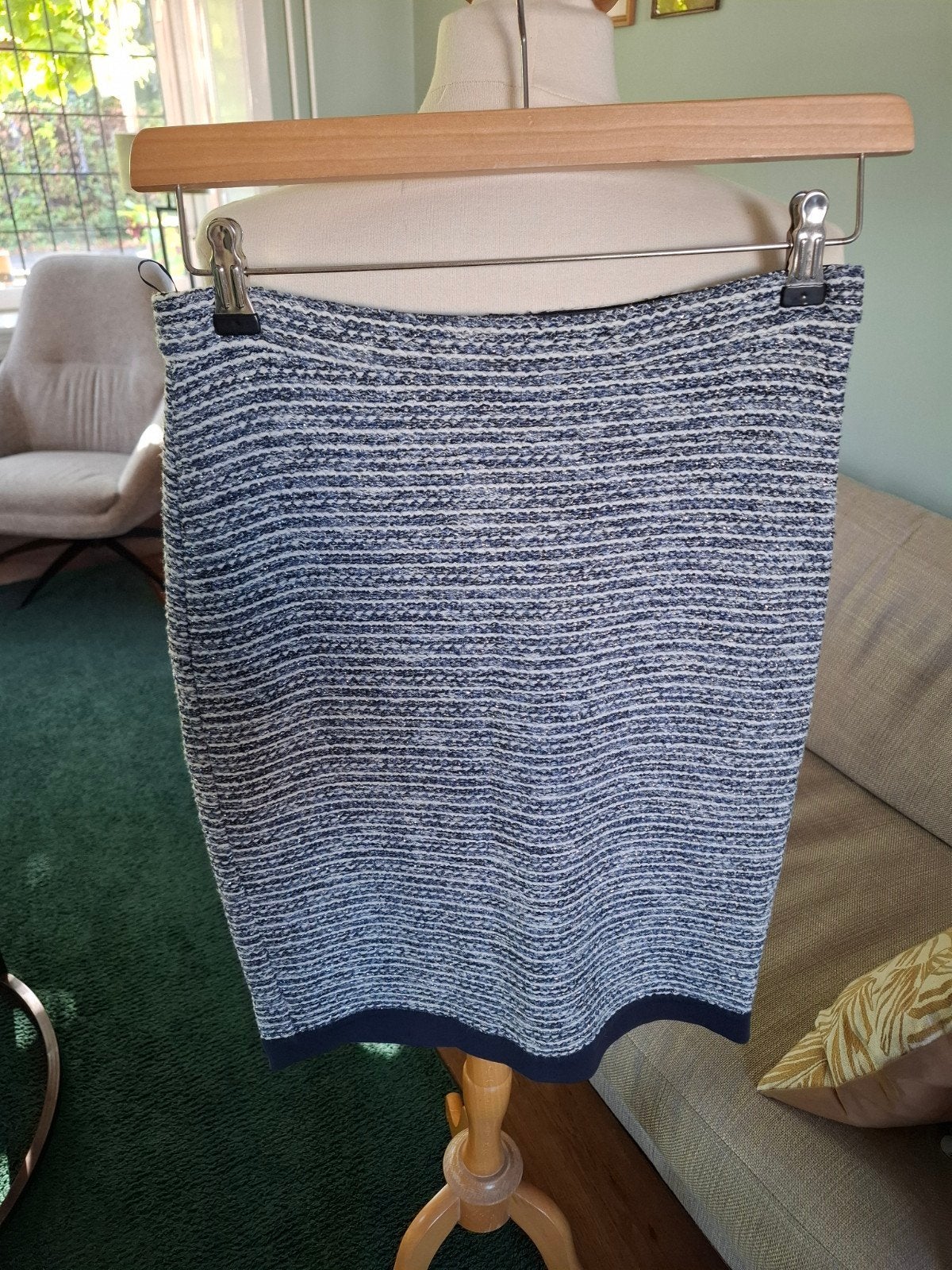 mooie gevoerde rok van Max Mara maat 36, Blauw, Max Mara, Ophalen of Verzenden, Zo goed als nieuw