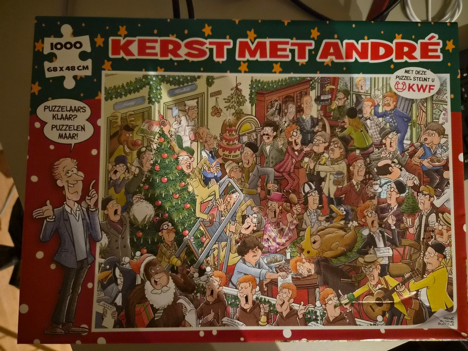 Kerst met André puzzel - 1000 stuks, Ophalen of Verzenden, 500 t/m 1500 stukjes, Zo goed als nieuw