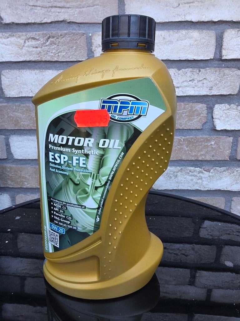 MPM Motorolie Premium Synthetisch ESP-FE 0W-20 1L, Ophalen, Nieuw, Universele onderdelen