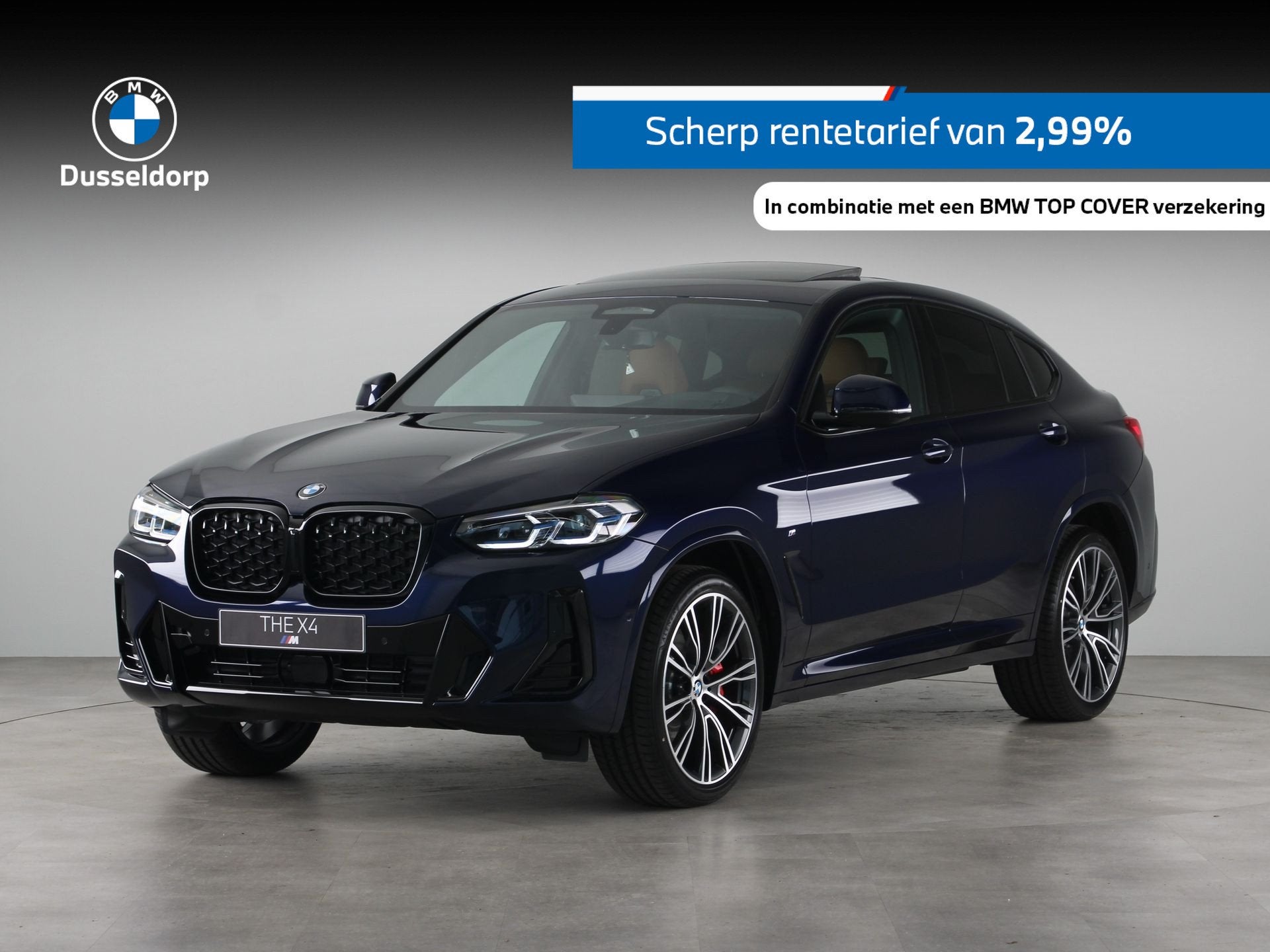 BMW X4 xDrive30i (bj 2026, automaat), Auto's, 1998 cc, Zwart, 4 cilinders, Blauw