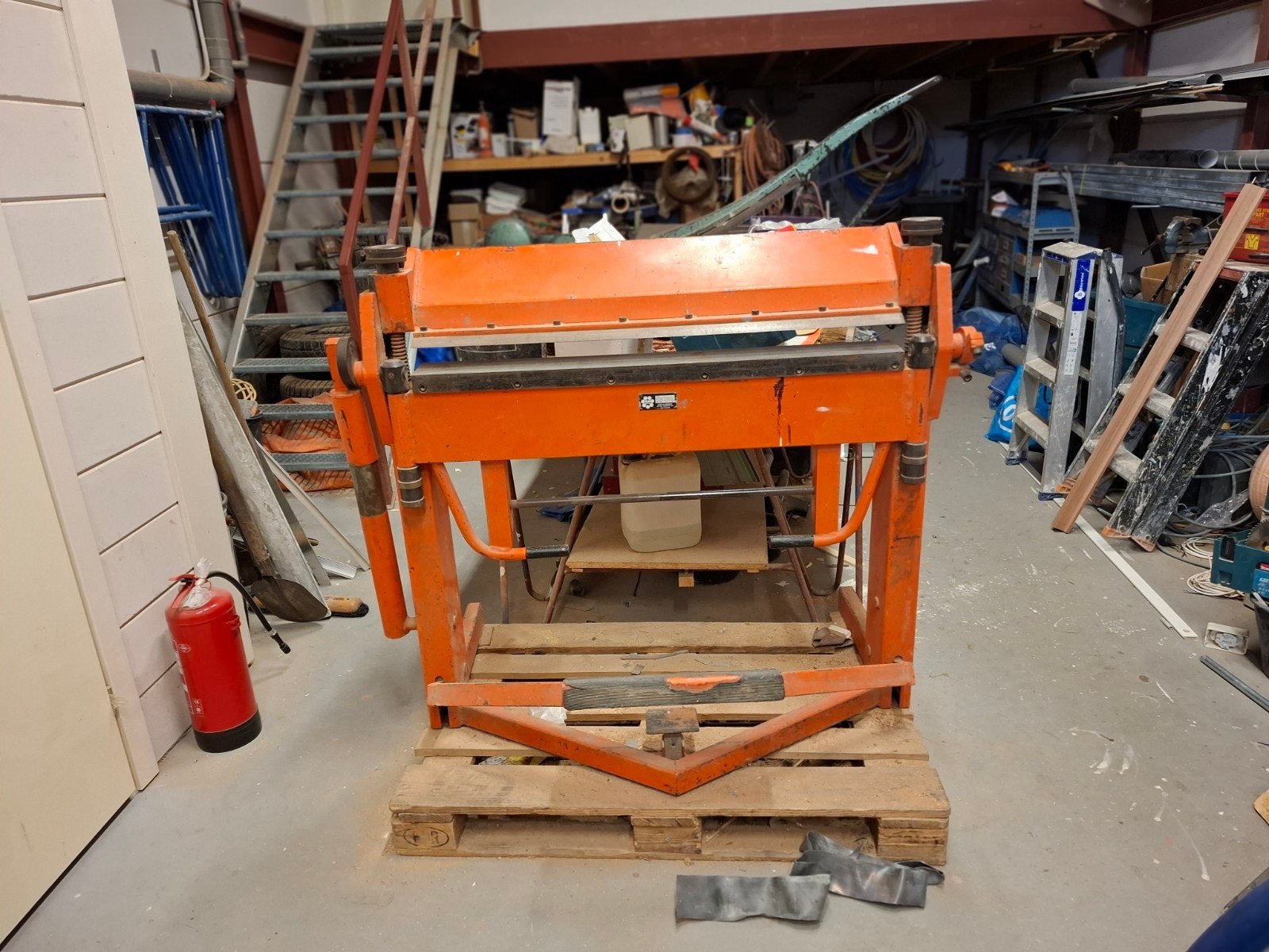 Zink zetbank 1 meter, Ophalen