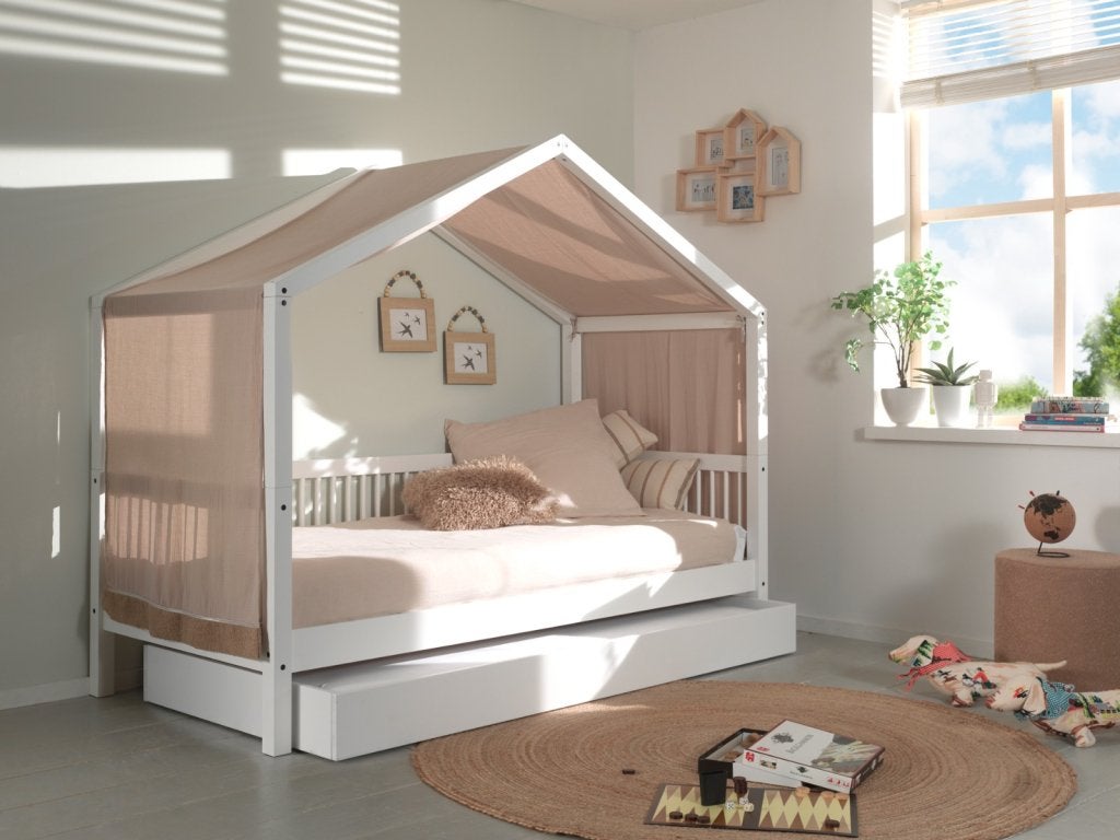 Forrest Beech huisbed - 90x200 - Wit beuken, Niet ingevuld, Niet ingevuld, Niet ingevuld