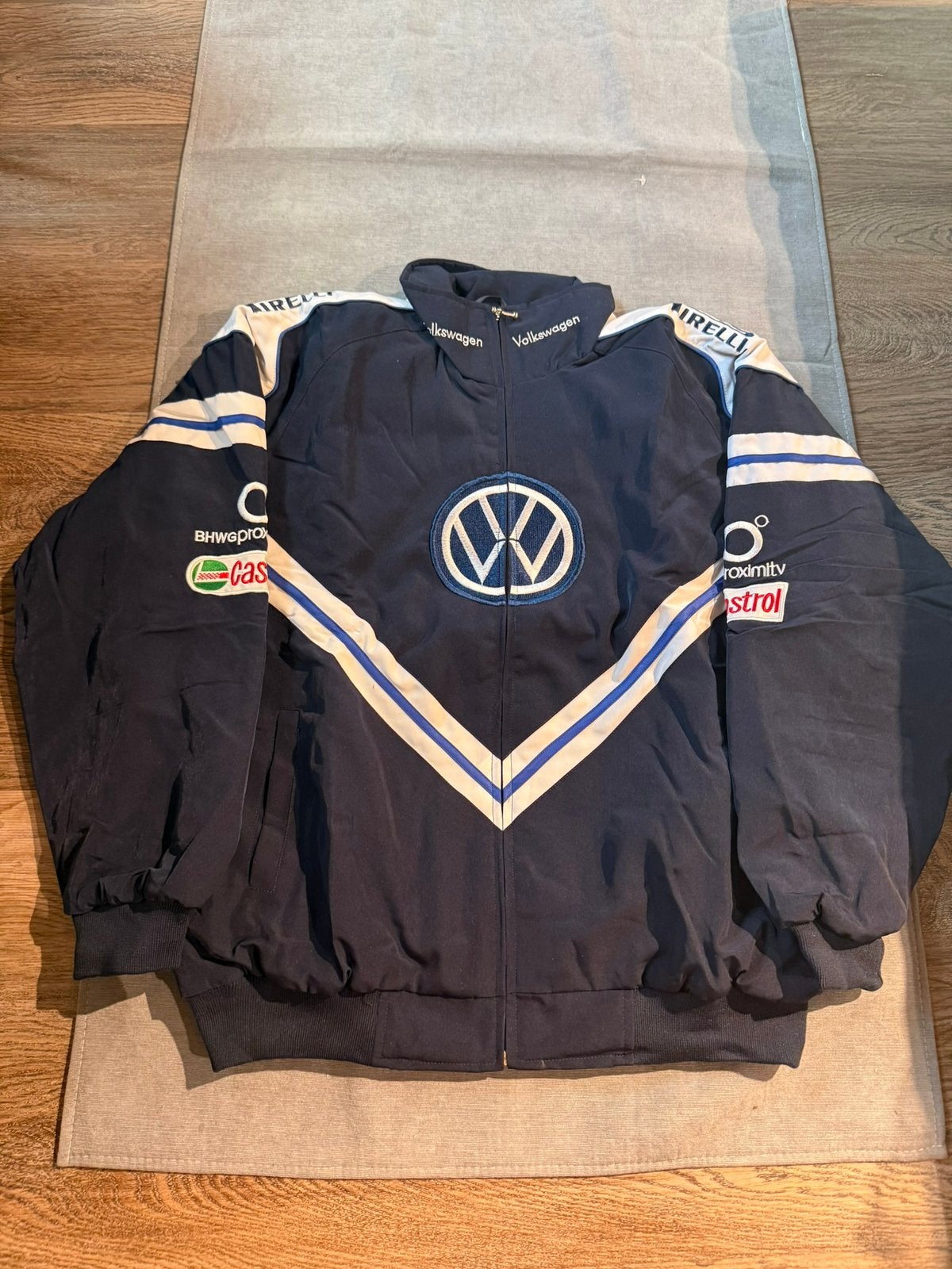 VW Volkswagen Racing Bomberjack (Maat XL) Vintage, Ophalen of Verzenden, Zo goed als nieuw, Maat 56/58 (XL), Blauw