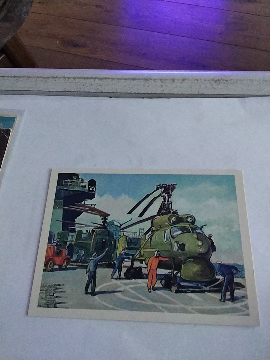 Vintage Sovjet Ansichtkaart: Anti-onderzeeër Helikopters, Verzamelen, Ophalen of Verzenden