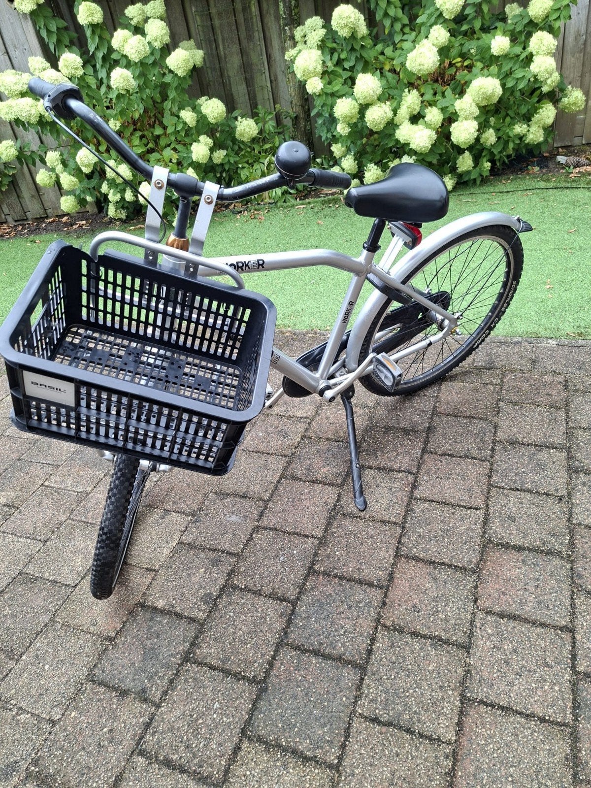 Gazelle Worker fiets met mand 26 inch, Terugtraprem, Gebruikt, Gazelle, Ophalen