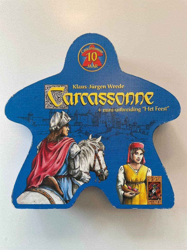 Carcassonne basisspel + 2 uitbreidingen, Vijf spelers of meer, Ophalen of Verzenden, Zo goed als nieuw, 999 Games
