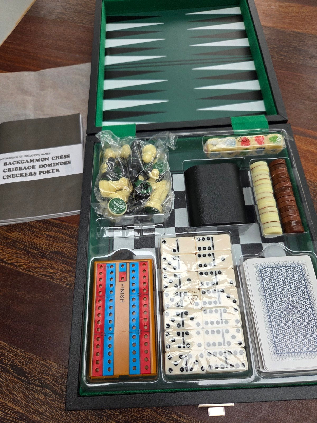 Nieuw Koffertje met Spellen o.a. backgammon, schaken, dammen, Een of twee spelers, Ophalen of Verzenden, Nieuw, Reisspel