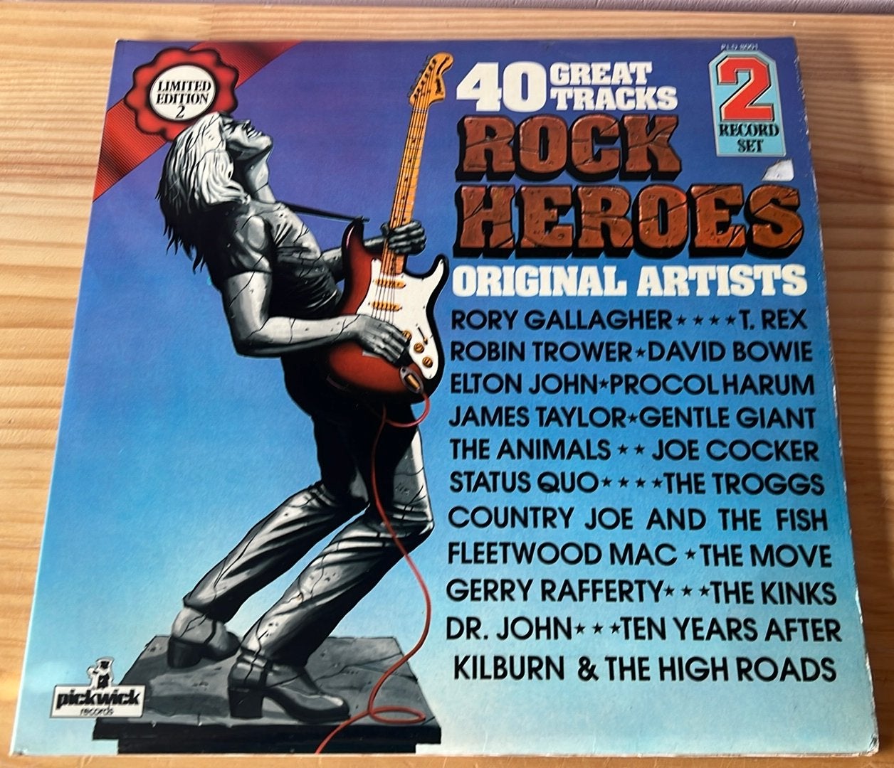 Rock Heroes –40 Great Tracks (2LP)–Pickwick Records PLD 8001, Ophalen of Verzenden, Zo goed als nieuw, 12 inch, Poprock
