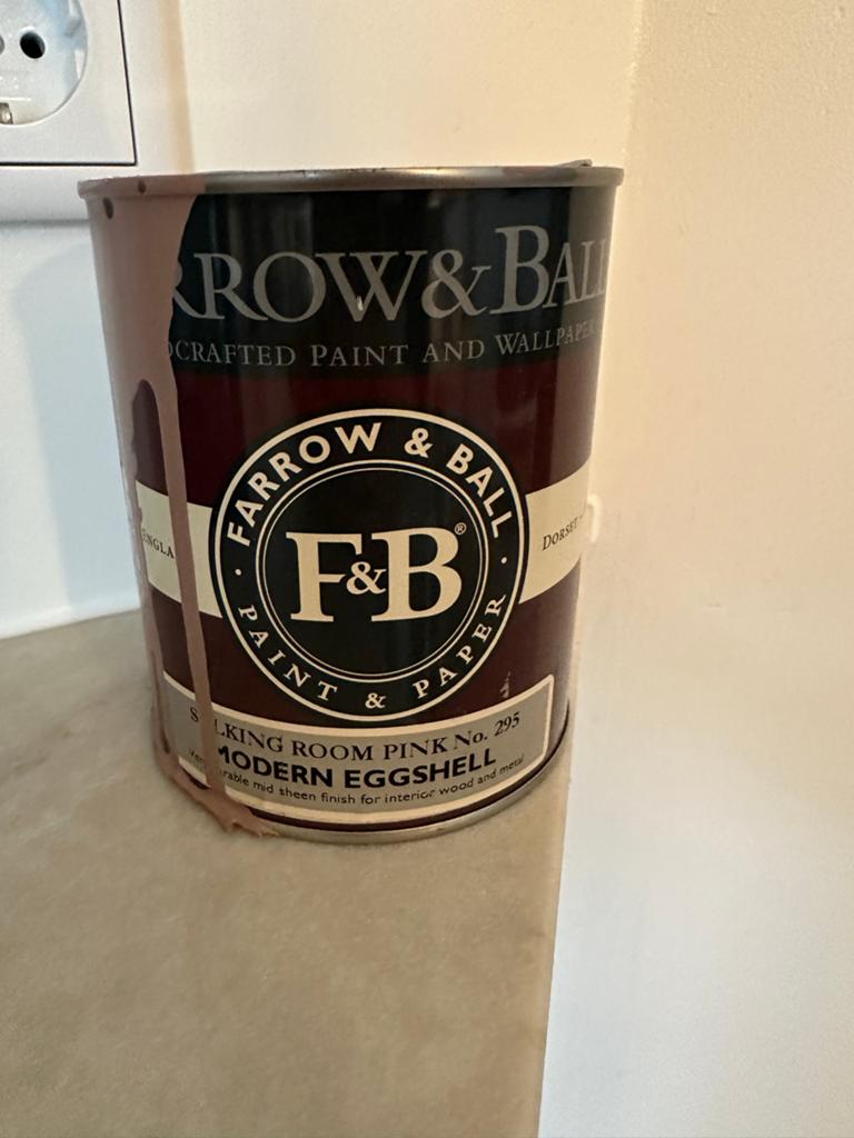 Farrow & Ball Sulking Room Pink Modern Eggshell 350ml, Ophalen, Nieuw, Verf, Roze