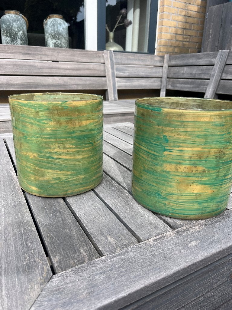 Bloempotten van Glas, Ophalen, Overige materialen, Rond, Binnen