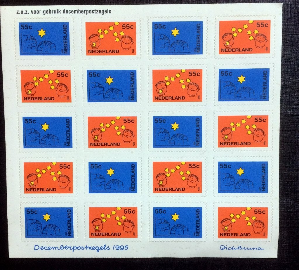 December postzegels 1995 Dick Bruna, Postzegels en Munten, Postzegels | Nederland, Ophalen of Verzenden, Na 1940, Postfris