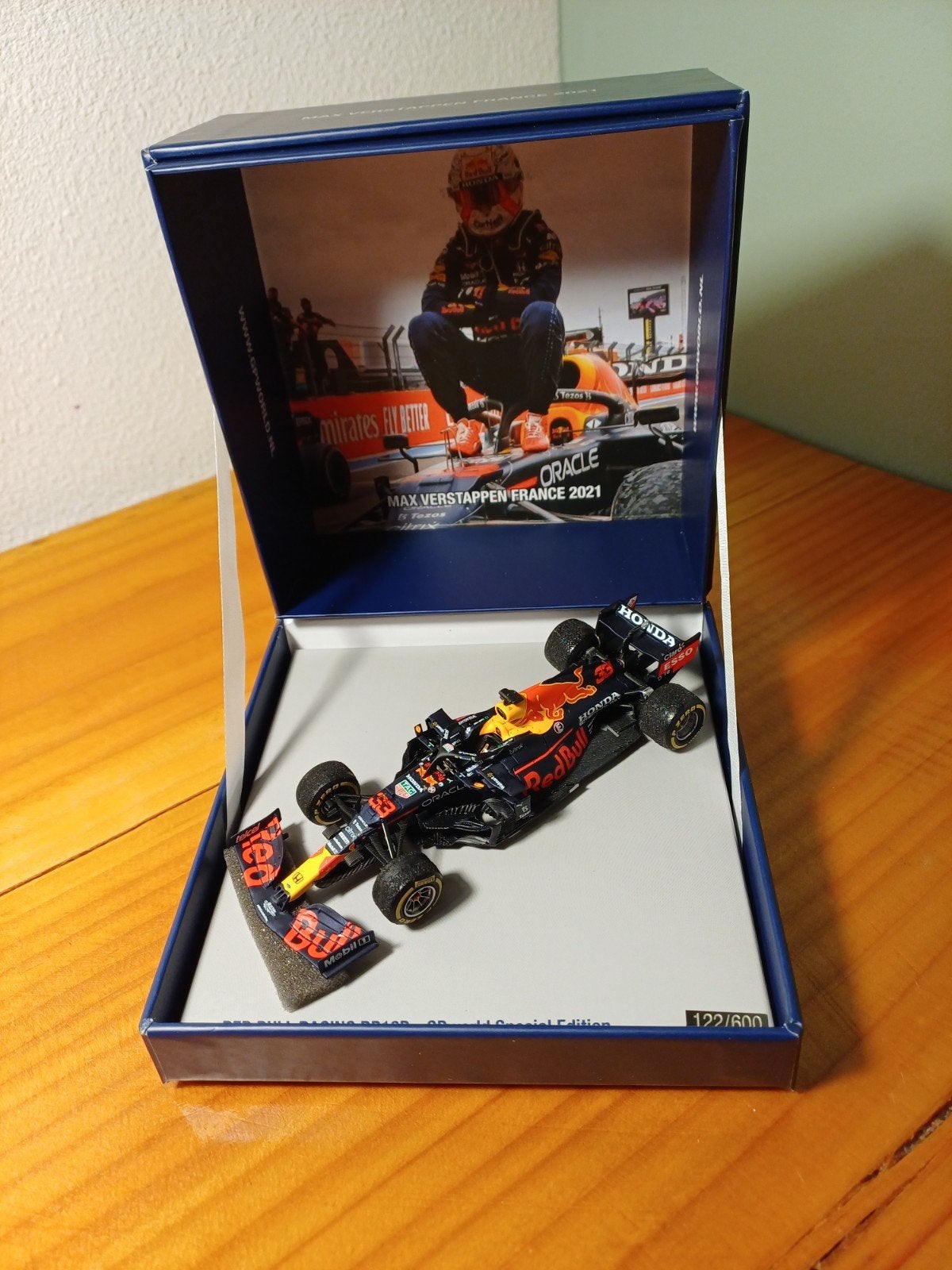 Max Verstappen schaalmodel F1 auto GP Frankrijk 2021 1:43, Ophalen of Verzenden, Nieuw, Auto, Overige merken