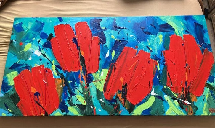 Ad van Hassel - Tulpen 120x60x5, Ophalen