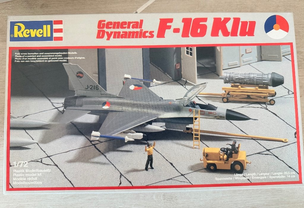 Revell F-16 KLu (vintage), Hobby en Vrije tijd, Modelbouw | Vliegtuigen en Helikopters, Nieuw, Vliegtuig, 1:72 tot 1:144, Revell