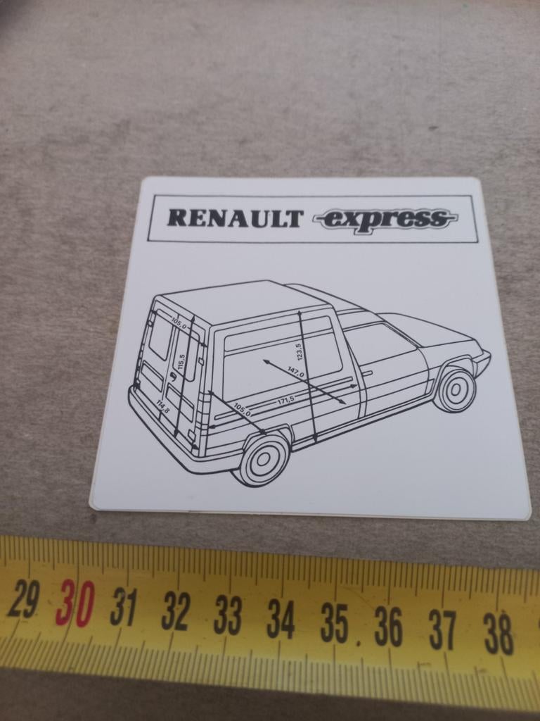 Renault express, Verzamelen, Stickers, Ophalen of Verzenden, Zo goed als nieuw