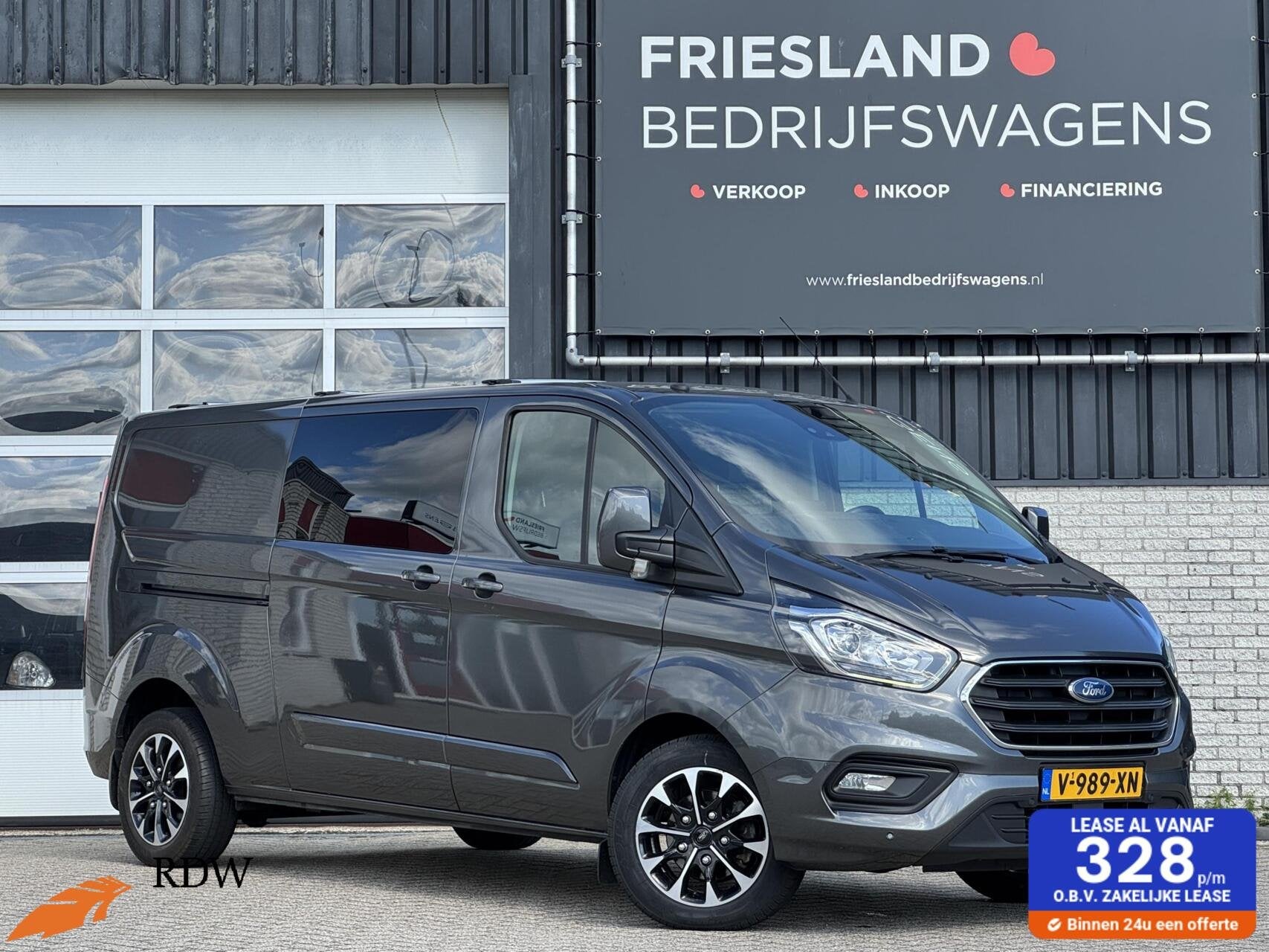 Ford Transit Custom 320 2.0 170pk Limited Dubbele Cabine Tre, Auto's, Stof, 4 cilinders, Bedrijf, Diesel