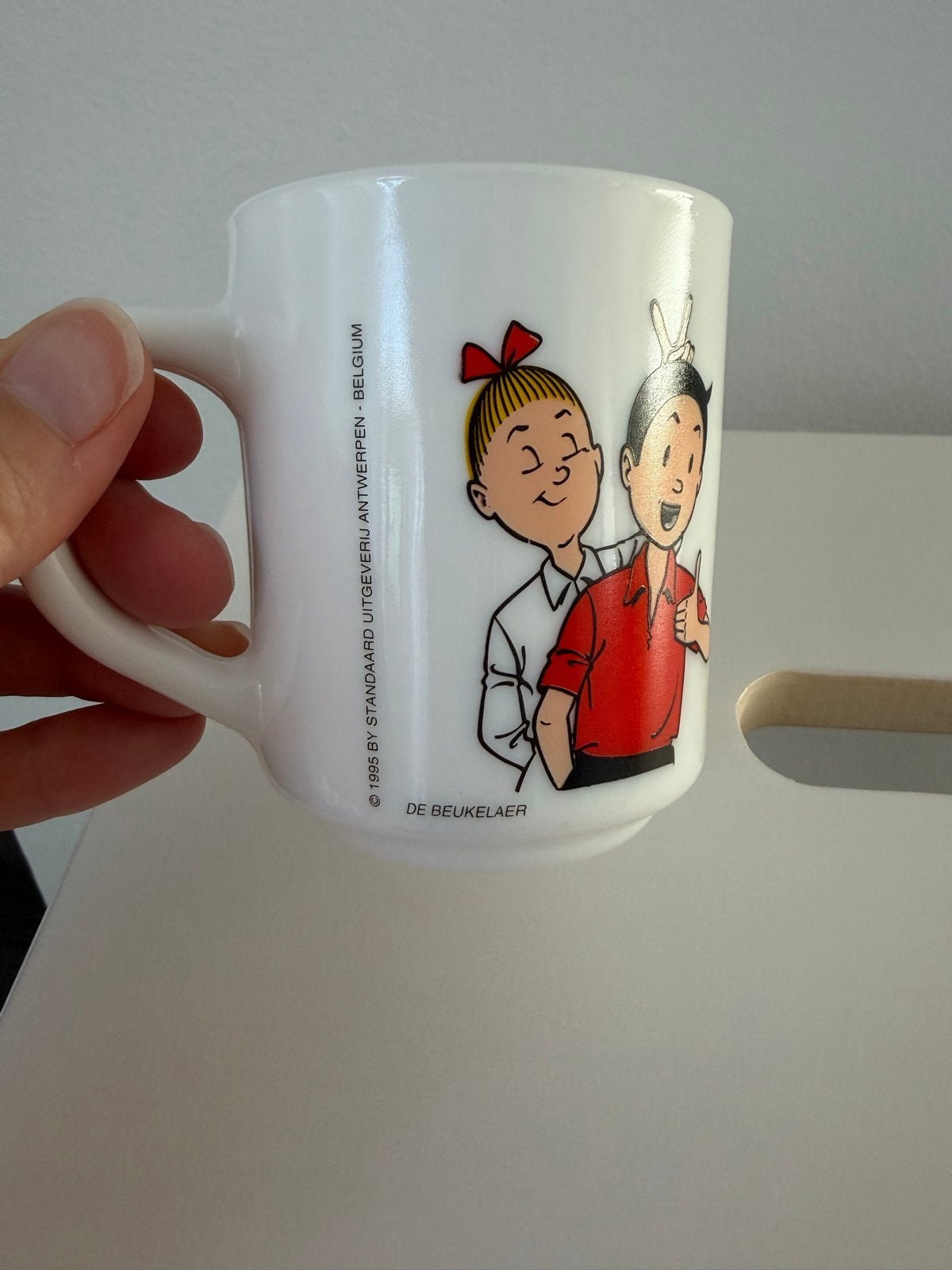 Suske en Wiske mok - Arcopal- Vintage, Verzamelen, Ophalen of Verzenden, Suske en Wiske, Gebruikt, Gebruiksvoorwerp