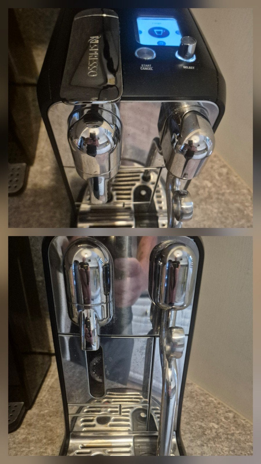 nespresso creatista sage lekt klein bij capsule bakje, Witgoed en Apparatuur, Koffiepads en cups, Gebruikt, Espresso apparaat