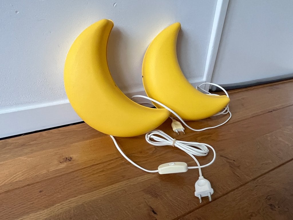 2x Maan bedlampje Ikea nachtlamp, Gebruikt, Ophalen of Verzenden, IKEA, Nachtlamp