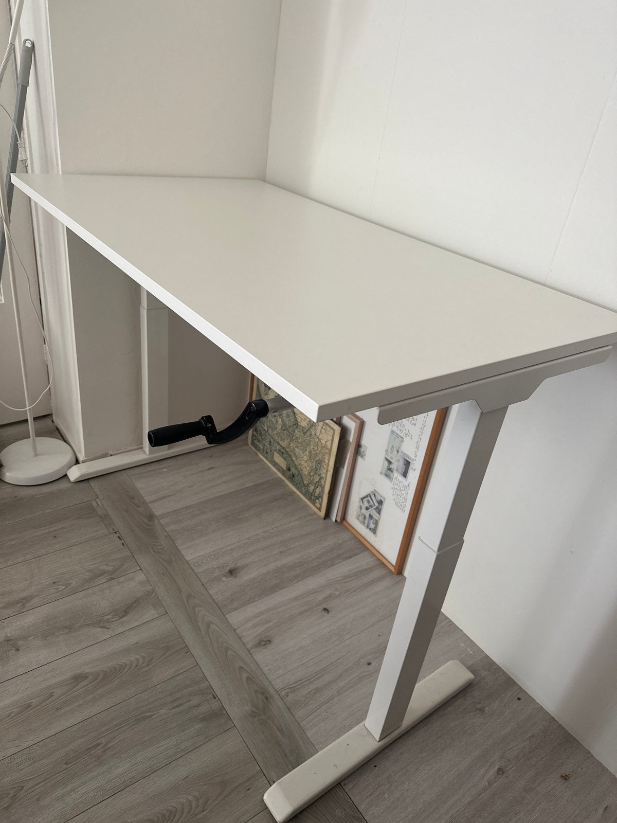 Ikea handmatig verstelbaar zit-sta bureau, Ophalen of Verzenden, Zo goed als nieuw, 75 cm of meer, 60 cm of meer
