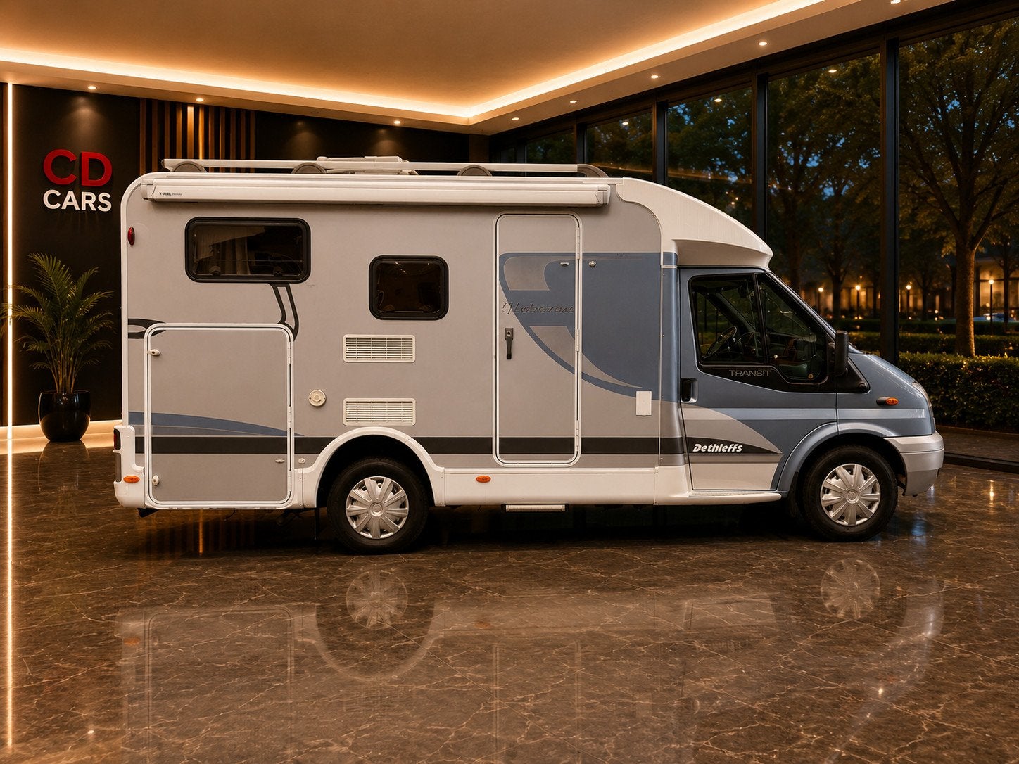 Dethleffs GLOBEVAN 01 Ford Camera, Koelkast, Dwarsbed, Airco, Info@cd-cars.nl, Schelluinsestraat 7
4203NJ  GORINCHEM, NL, 6 tot 7 meter