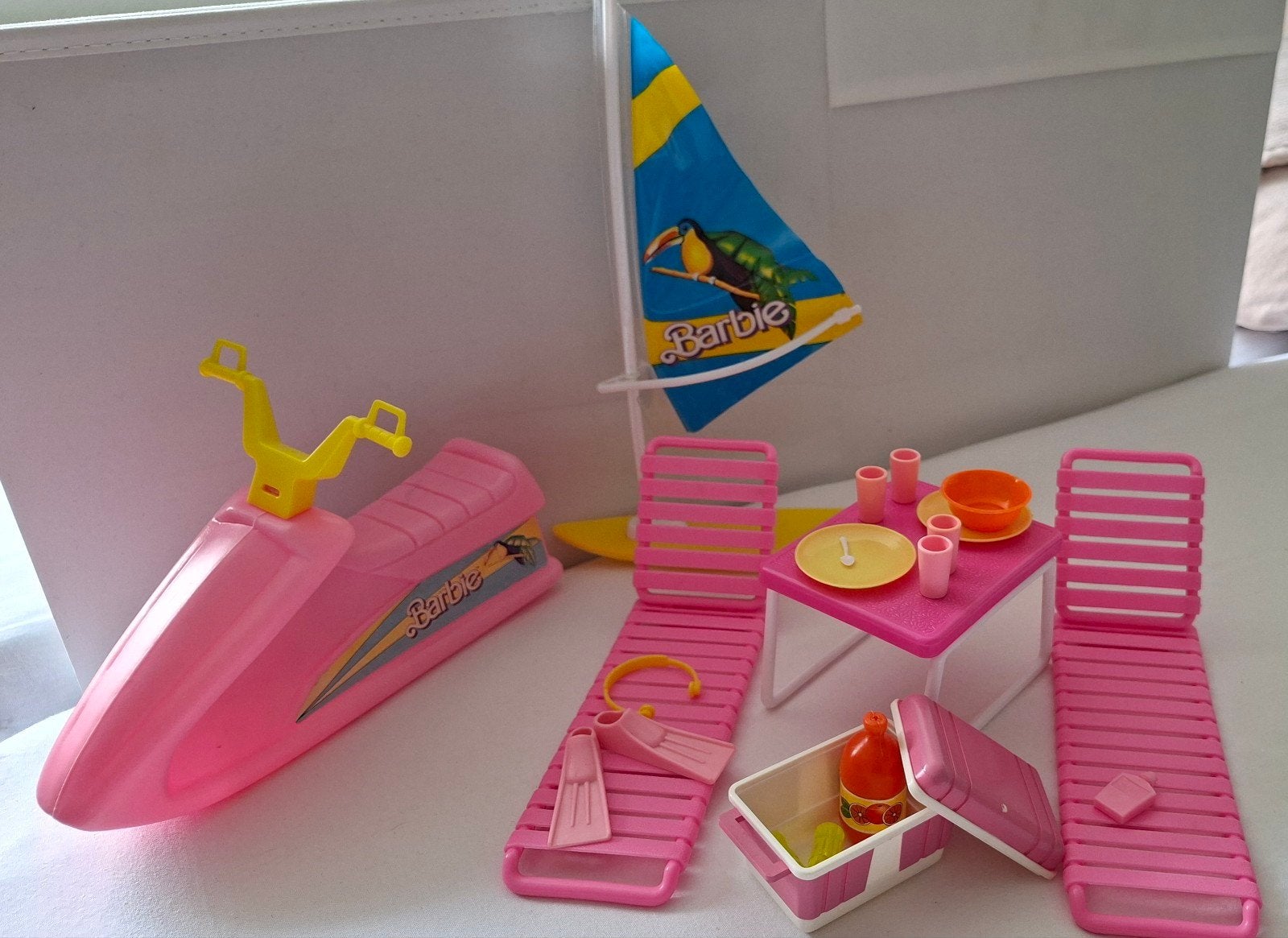 retro Barbie strandset uit 1986, Ophalen of Verzenden, Gebruikt, Meisje
