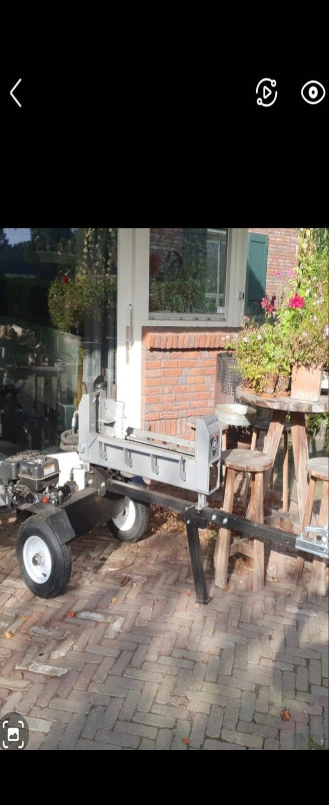dubbel werkende 20tons Houtklover / Kloofmachine op wielen, Ophalen of Verzenden