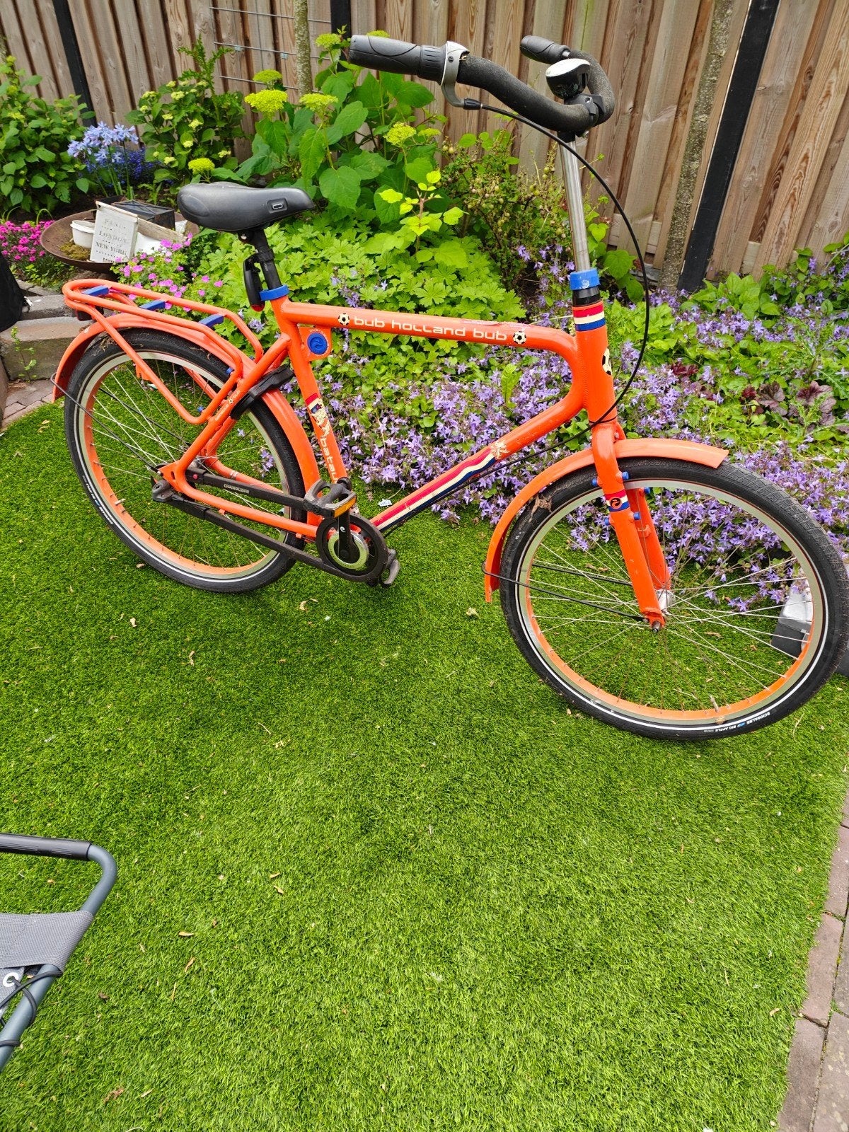 Oranje Batavus Heren fiets met Holland thema, Ophalen, Gebruikt, Overige merken