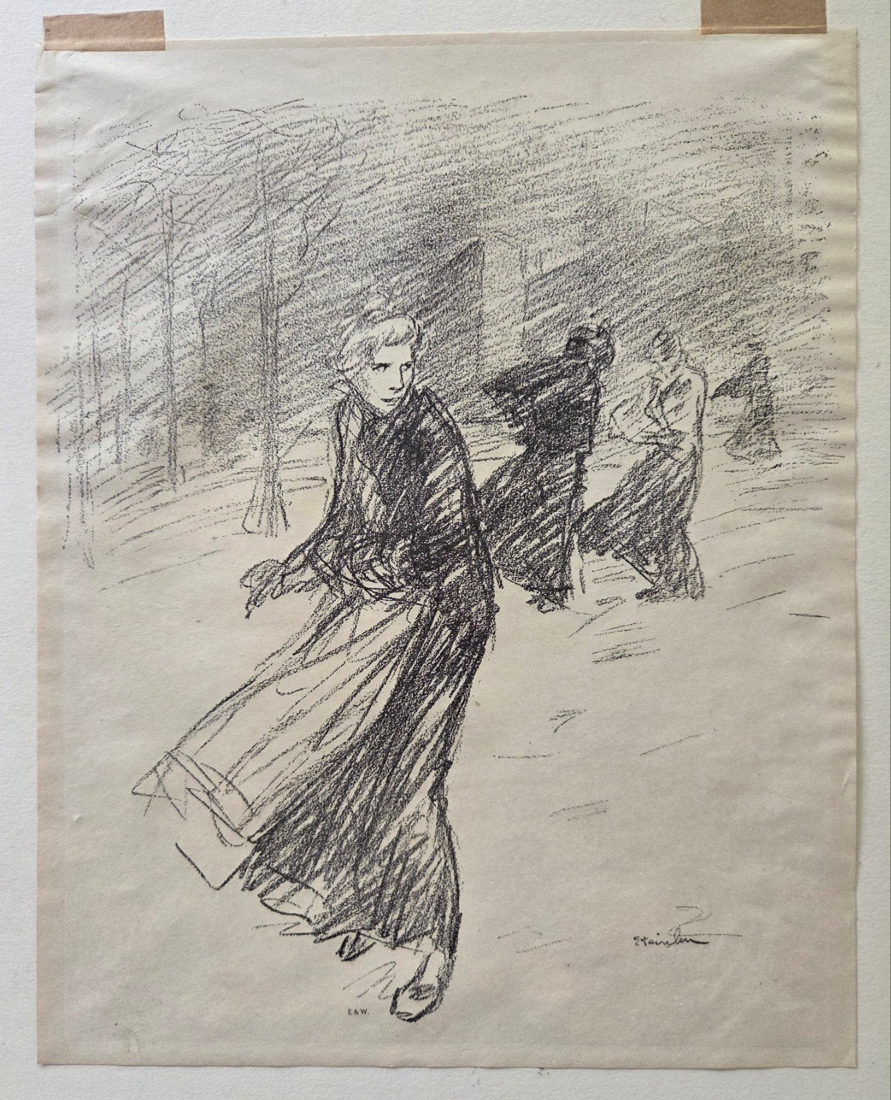 Theodore Steinlen. Vrouwen. Litho. Drukgesigneerd., Ophalen of Verzenden