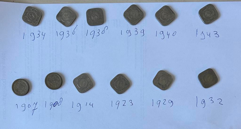5 cent stuivers  WILHELMINA, Verzenden, Koningin Wilhelmina