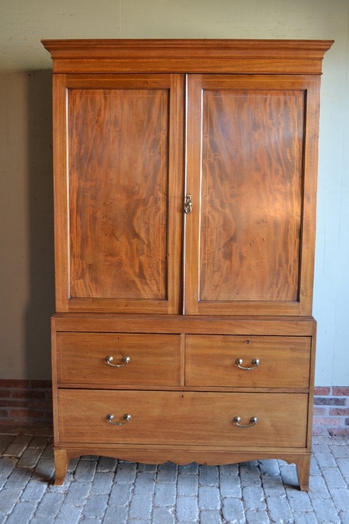 Prachtig strak antiek mahonie kabinet, Robson & Sons, Verzenden
