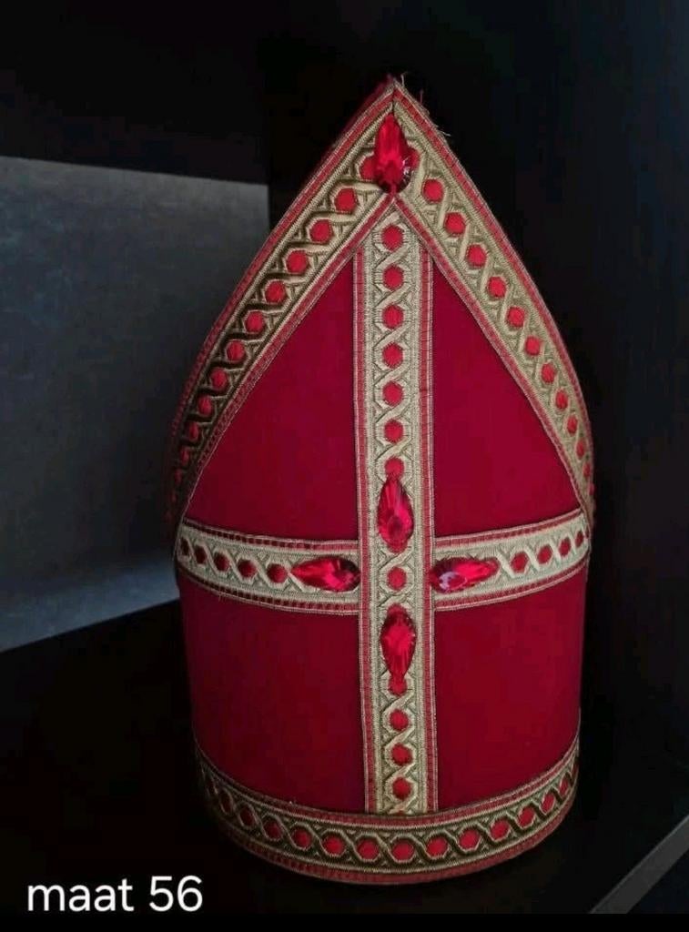 Nieuwe Sinterklaas mijter met Bram band - maat 56, Verzenden