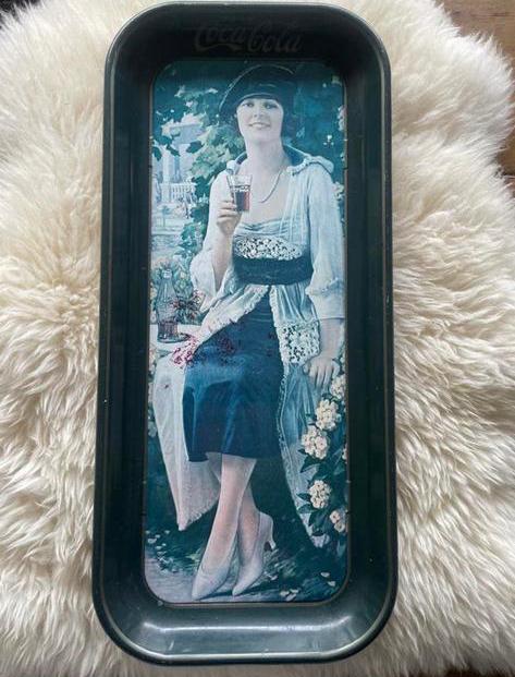 Vintage Coca-Cola dienblad, Huis en Inrichting, Woonaccessoires | Dienbladen, Zo goed als nieuw, Hout, Rechthoekig, Ophalen of Verzenden