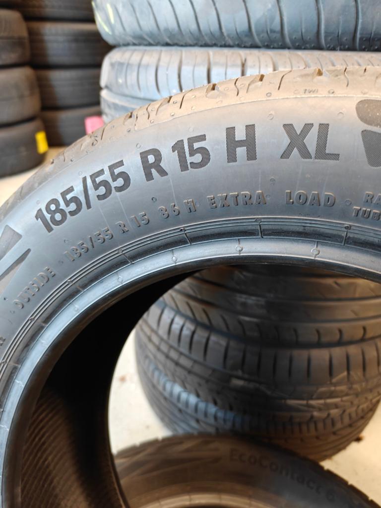 4x 185/55R15 Demo Continental Zomerbanden, Auto-onderdelen, Banden en Velgen, Ophalen, 15 inch, 185 mm, Band(en)