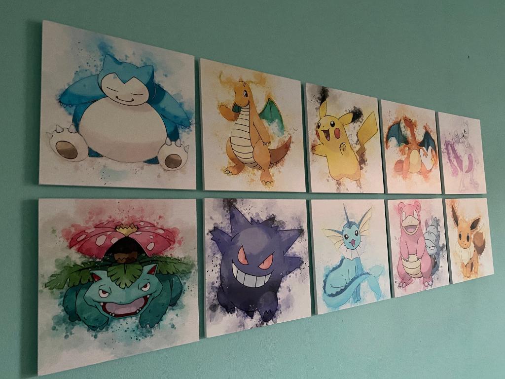 Pokemon Art CusttomShapes 16 x 16 cm, Ophalen of Verzenden, Nieuw, Wanddecoratie