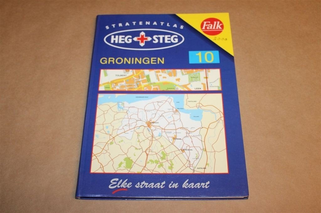 Stratenatlas van Nederland 10, Groningen — Heg + Steg 1999, Boeken, Gelezen, Ophalen of Verzenden, Landkaart, 1800 tot 2000