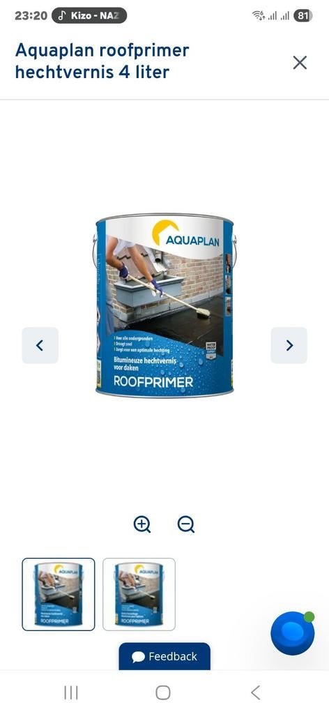 Aquaplan Roofprimer - Hechtvernis (4 Liter) - NIEUW, Ophalen of Verzenden, Nieuw