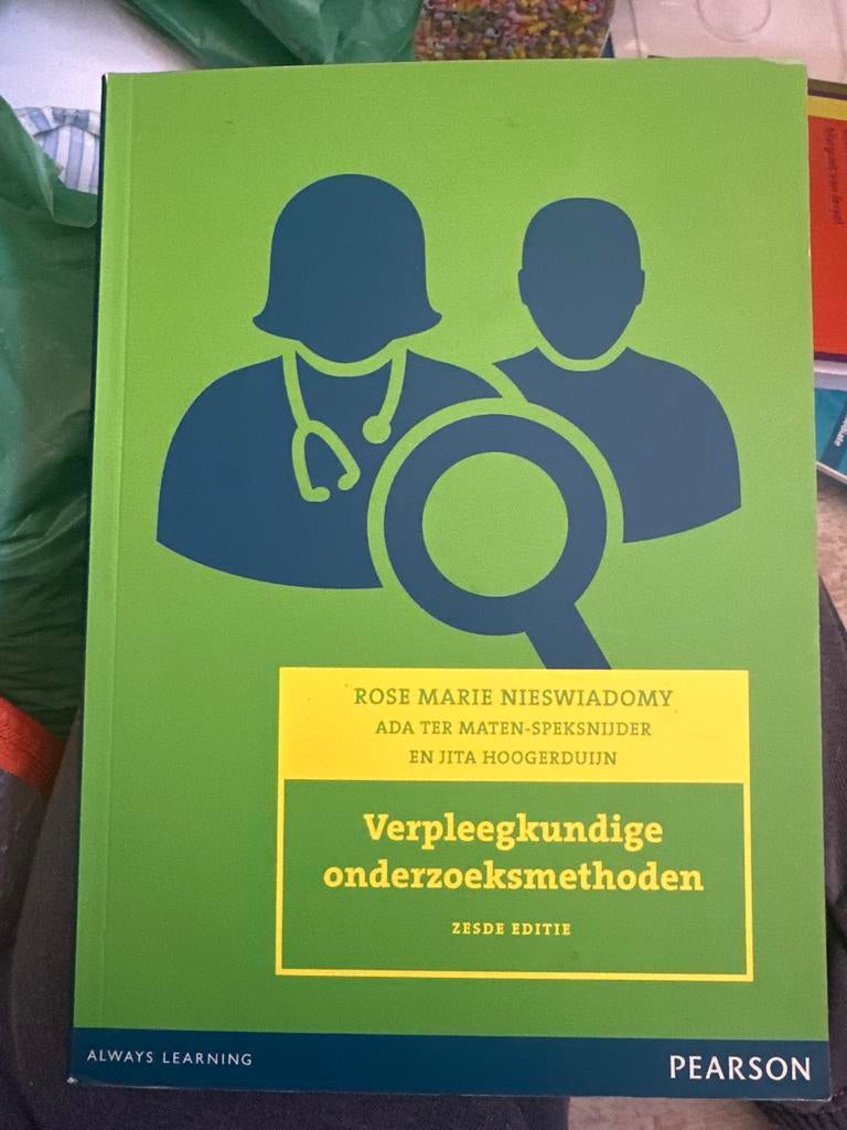Verpleegkundige onderzoeksmethoden - 6e editie, Boeken, Ophalen of Verzenden, Gamma, Zo goed als nieuw, HBO