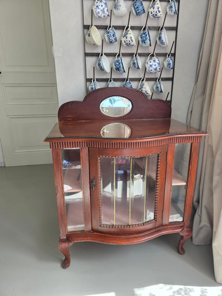 Antiek Art-Nouveau theekastje, Ophalen of Verzenden