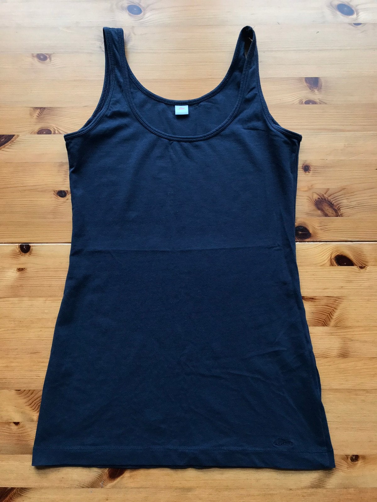 Nieuw s.Oliver 34 lange blauwe katoenen mouwloze top basic, Blauw, Ophalen of Verzenden, Zo goed als nieuw, S.Oliver