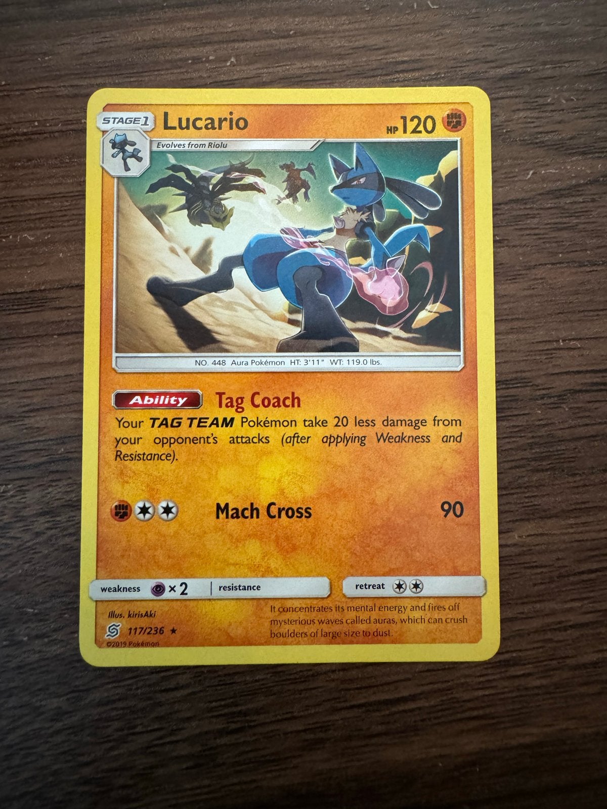 Lucario 117/236 Pokémon Kaart - Ongeopend en in Topstaat, Ophalen of Verzenden, Zo goed als nieuw, Losse kaart