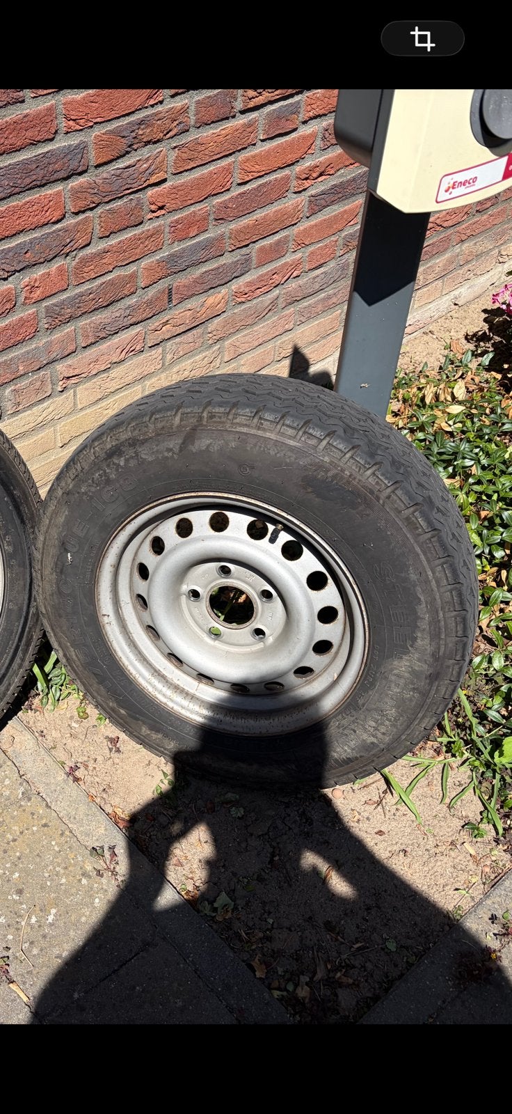 Reservewiel aanhanger OF caravan - 175R14C, DOT 2017, Ophalen, Gebruikt